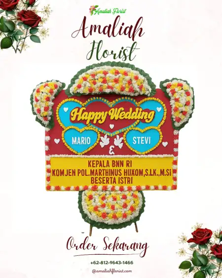 Papan Bunga Pernikahan Giriwoyo